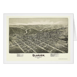 Clarion, PA Panorama Map - 1896
