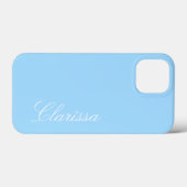 Clarissa - Blauw, pas het aan, iPhone case (Achterkant (horizontaal))
