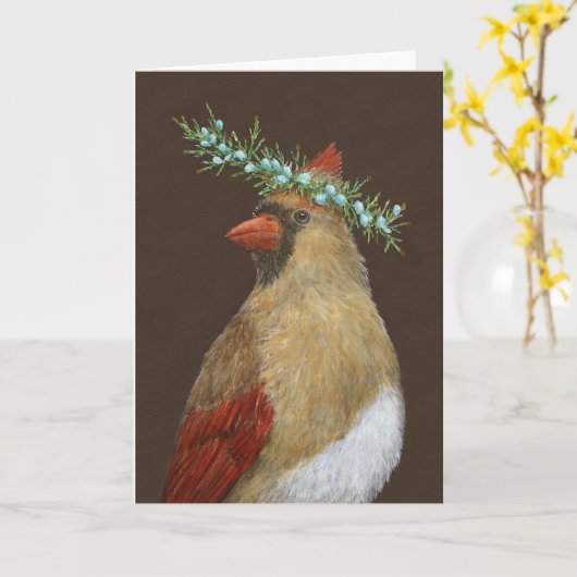 Clarissa la carte de voeux cardinale (Fleur jaune)