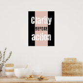 Clarity Before Action Vertical Dark Poster (Cuisine)