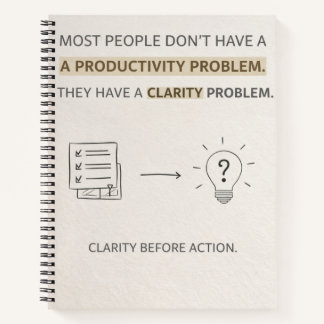 Clarity before Actions Notbook Notitieboek