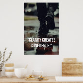 Clarity Creates Confidence Mindset Quote Poster (Cuisine)