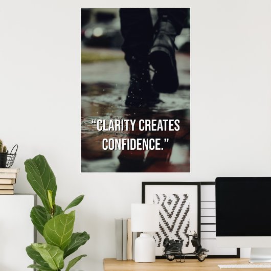 Clarity Creates Confidence Mindset Quote Poster (Bureau à domicile)