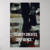 Clarity Creates Confidence Mindset Quote Poster (Devant)