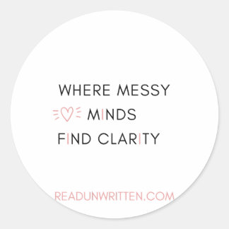 Clarity Heart Ronde Sticker