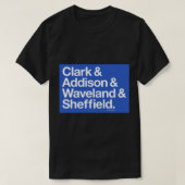 Clark & Addison & Waveland& Sheffield T-shirt (Design voorkant)