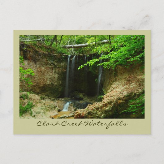 Clark Creek Waterfall Briefkaart (Voorkant)