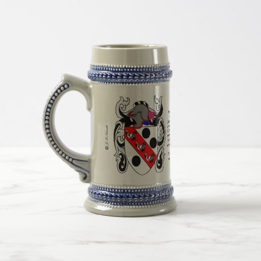 Clark Family Crest Stein Bierpul (Links)