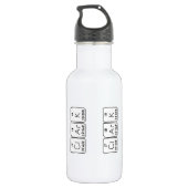 Clark periodieke handelsnaam waterfles (Achterkant)