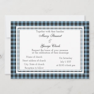 Clark Scottish Wedding Invitation Kaart