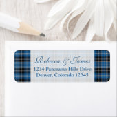Clark Tartan Étiquettes d'adresse de retour (En situation)