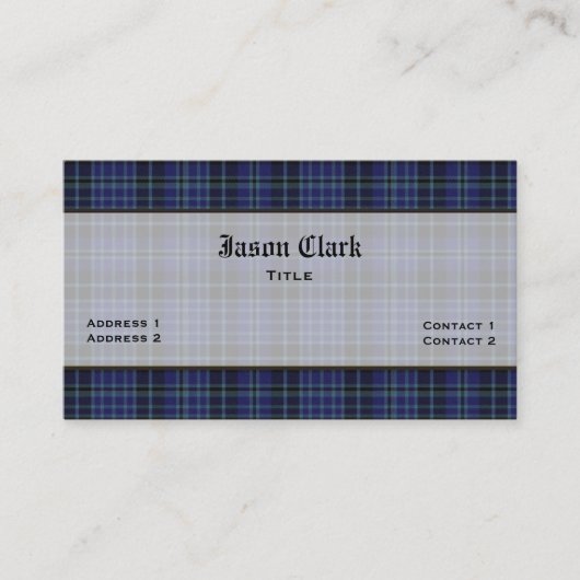 Clark Tartan Pset Custom Visitekaartje (Voorkant)