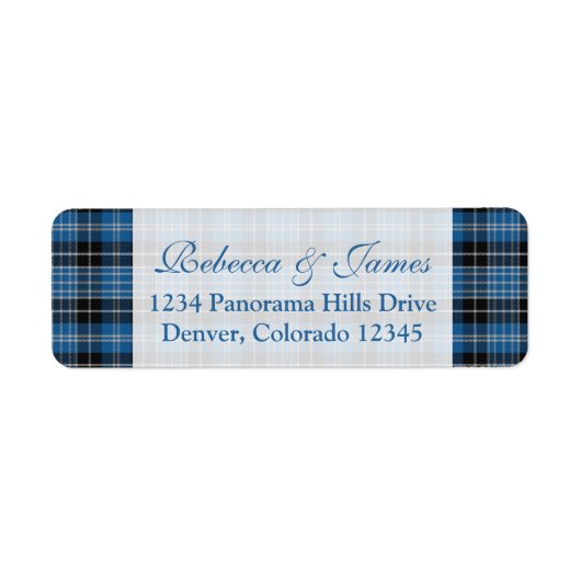 Clark Tartan retour adreslabels Etiket (Voorkant)