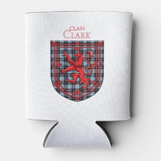 Clark Tartan Scottish Plaid Lion Rampant Blikjeskoeler (Voorkant)