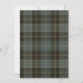 Clark Tartan Wedding Invitation Kaart (Achterkant)