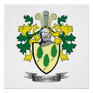 Clarke Coat of Arms Perfect Poster