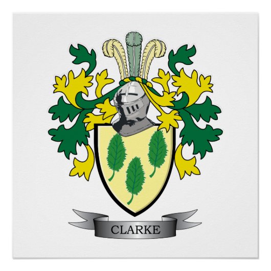 Clarke Coat of Arms Perfect Poster (Voorkant)
