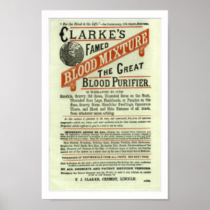  Clarkes Bloedzuiveringsreclame Poster