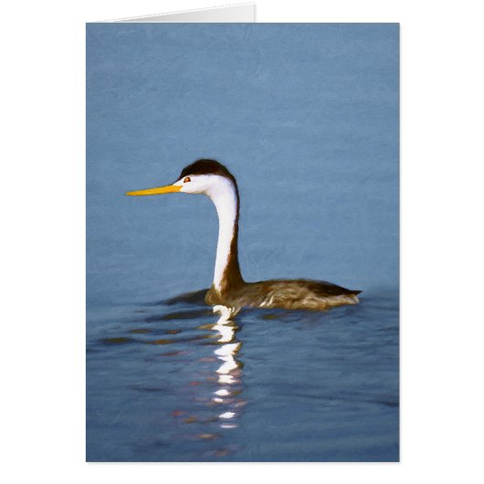 Clark's Grebe Painting - Art original pour les ois (Devant)