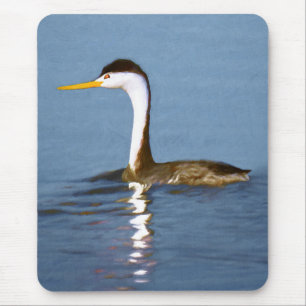 Clark's Grebe Painting - Oorspronkelijke vogelkuns Muismat