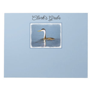 Clark's Grebe Painting - Oorspronkelijke vogelkuns Notitieblok