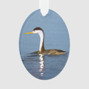 Clark's Grebe Painting - Oorspronkelijke vogelkuns Ornament