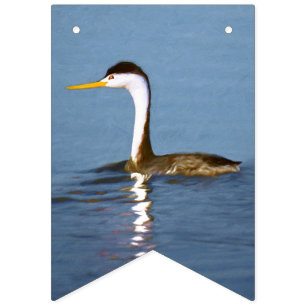 Clark's Grebe Painting - Oorspronkelijke vogelkuns Vlaggetjes