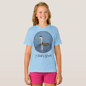 Clark's Grebe Painting - Original Bird Art T-Shirt (Voorkant volledig)