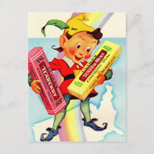 Clark's kauwgomelf uit de jaren 1940 briefkaart