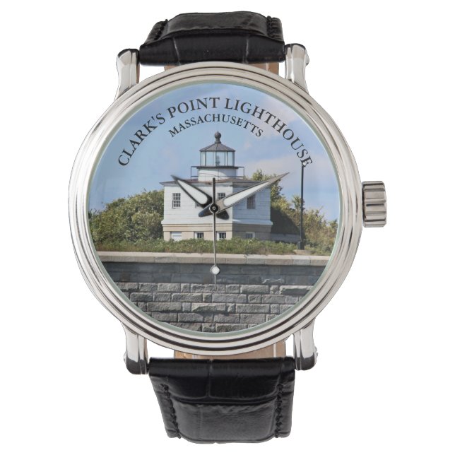 Clarks Point Lighthouse Massachusetts eWatch Horloge (Voorkant)