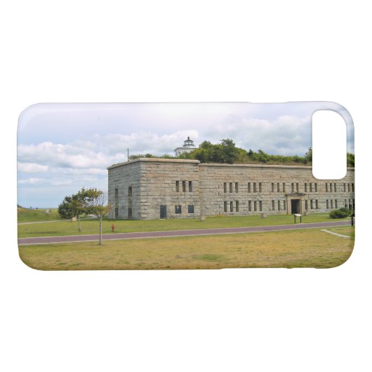 Clark's Point Lighthouse Massachusetts iPhone Case (Achterkant (Horizontaal))
