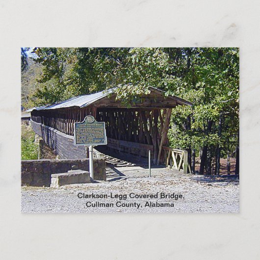 Clarkson Covered Bridge Alabama Briefkaart (Voorkant)