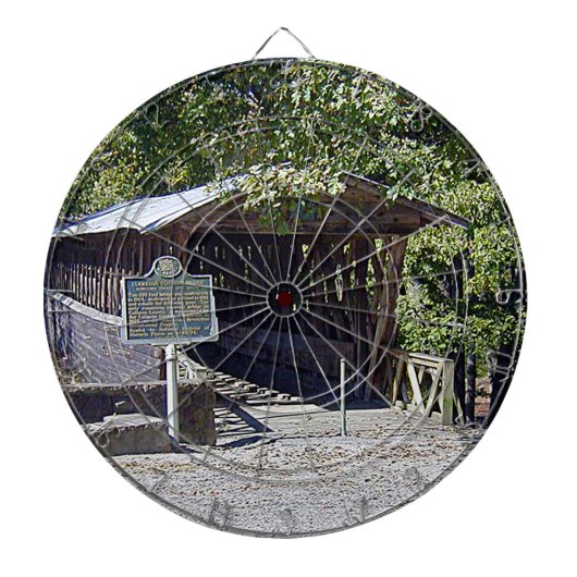 Clarkson Covered Bridge Alabama Dartbord (Voorkant)