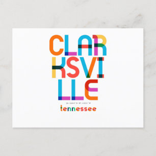 Clarksville Tennessee Mid Century, Pop Art, Briefkaart