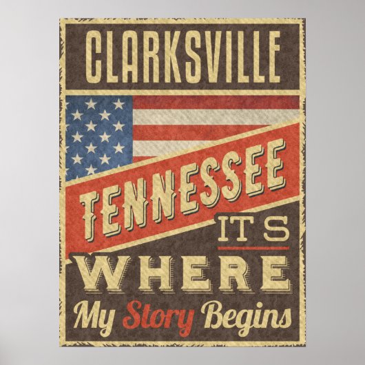 Clarksville Tennessee Poster (Voorkant)