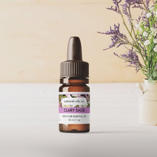 Clary Sage Essential Oils Geur Flesetiket Sticker