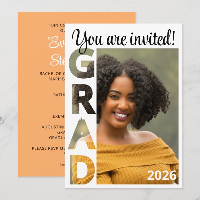 Class 2026 BSN Nursing Graduate Party Invitation (Devant / Derrière)