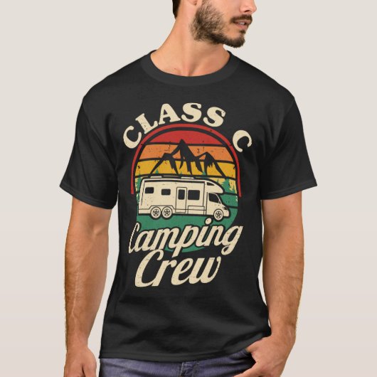 Class C Camping Crew RV Camper Men Women Matching T-shirt (Voorkant)