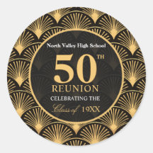 Class of 1976 50th Reunion Round Favor Stickers