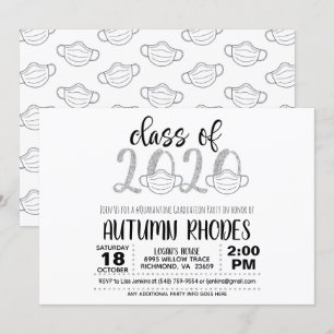 Class of 2020 Afstuderen Invitation - Gezichtsmask Kaart