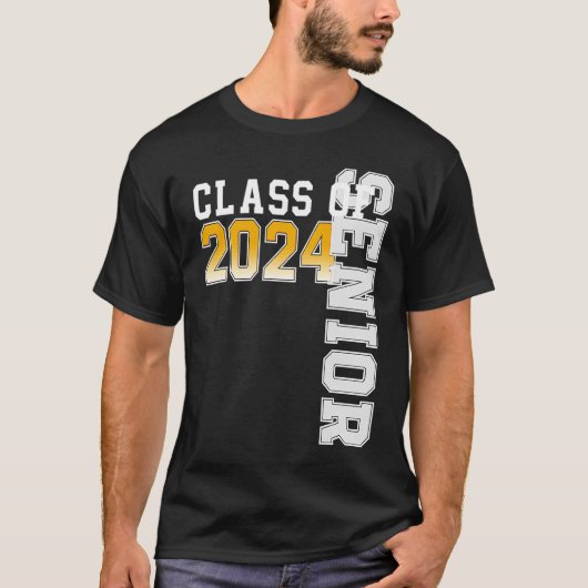 Class of 2024 Senior 24 High School Graduation T-shirt (Voorkant)