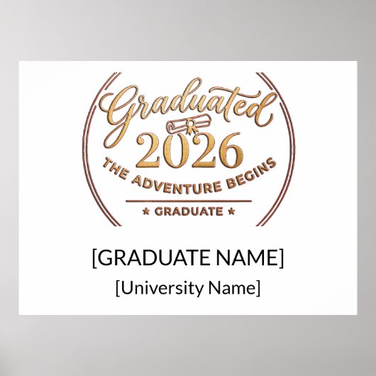 Class of 2026 Adventure Graduate Poster / Póster (Devant)