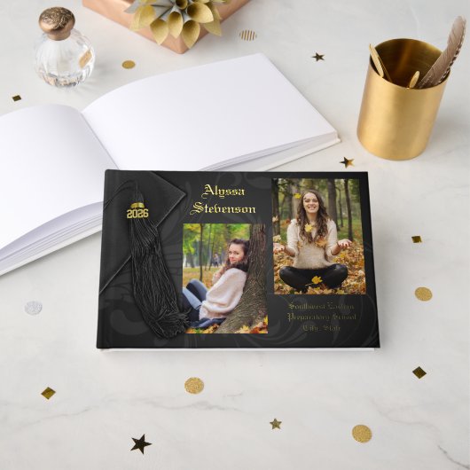 Class of 2026 Black Tassel Dignified Graduation (Recto ouvert)