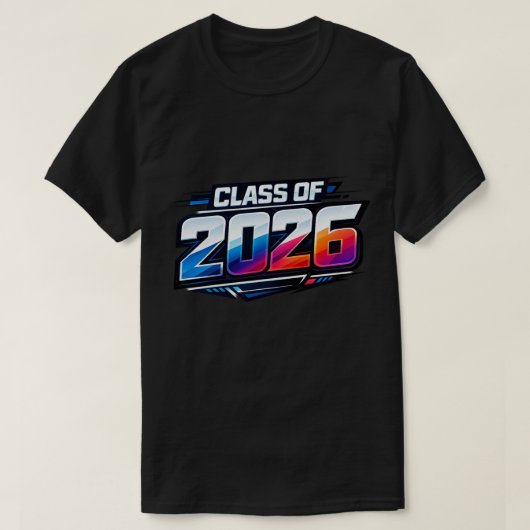 Class of 2026 Bold Modern Typography T-shirt (Design voorkant)