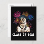 Class Of 2026 Cat Lover Briefkaart (Voorkant / Achterkant)
