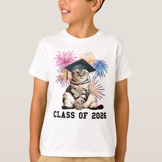 Class Of 2026 Cat Lover T-shirt (Voorkant)