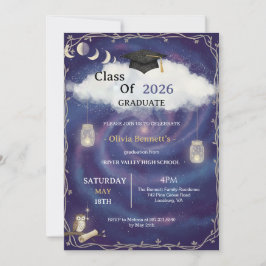 Class of 2026 Die Cut Graduation Invitation Custom Kaart