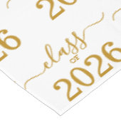 Class of 2026 Elegant Gold Script  Tafelkleed (Gekanteld)