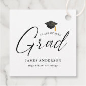 Class of 2026 Elegant Script Graduate Bedankjes Labels (Achterkant)