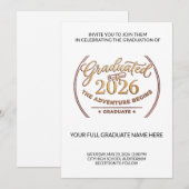 Class of 2026 Gold Invitation | Invitación Oro (Devant / Derrière)